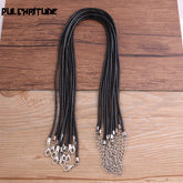 10PCS/Lot 1.5mm Black Brown Colorful Leather Cord Adjustable Braided 45cm Rope For DIY Necklace Bracelet Jewelry Making Findings