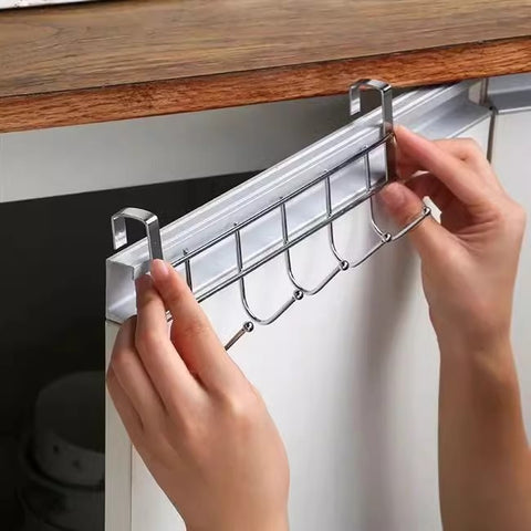 Stainless steel cabinet door hook kitchen door back hanger stainless steel material punch-free traceless creative hanger image