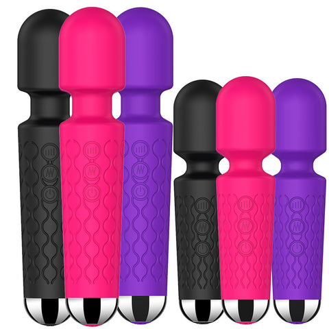 💜 Waterproof Rechargeable Vibrator Wand—8 Speeds, 20 Modes, Quiet, Strong Vibe image