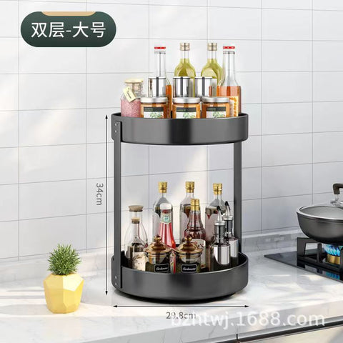 Manufacturers wholesale kitchen rotating spice rack bathroom cosmetics desktop storage rack living room countertop storage rack image